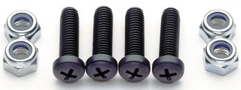 Black Nylon License Plate Fasteners-Metric (Set of 4)
