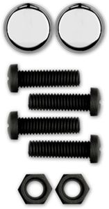 Black Nylon Metric Fasteners & Chrome Caps Kit