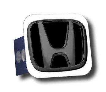 Black Pearl Honda Logo Black Fill Stainless Steel Hitch Plug