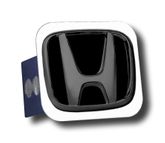 Black Pearl Honda Logo Black Fill Stainless Steel Hitch Plug