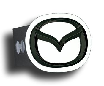 Black Pearl Mazda Logo Stainless Steel Hitch Plug