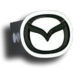 Black Pearl Mazda Logo Stainless Steel Hitch Plug