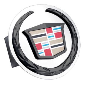 Black Pearl New Cadillac Logo Stainless Steel Hitch Plug