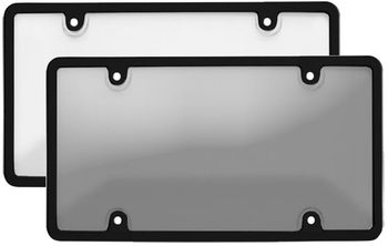 Black Tuf Bubble Shield License Plate Frame Combo