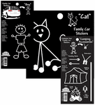 Black & White Family, Animal & Theme Stickers