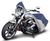 Budge Water Resistant Outdoor Blue & Gray Motorcycle Cover