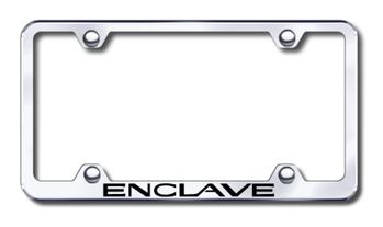 Buick Enclave Laser Etched Stainless Steel Wide License Plate Frame
