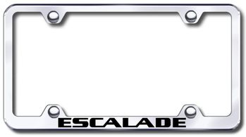 Cadillac Escalade Laser Etched Stainless Steel Wide License Plate Frame
