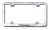 Cadillac Script Laser Etched Stainless Steel Wide License Plate Frame