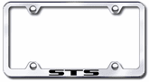 Cadillac STS Laser Etched Stainless Steel Wide License Plate Frame