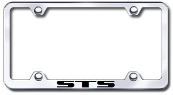 Cadillac STS Laser Etched Stainless Steel Wide License Plate Frame
