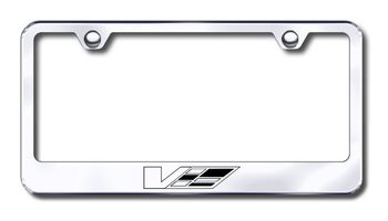 Cadillac V-Series Laser Etched Stainless Steel License Plate Frame
