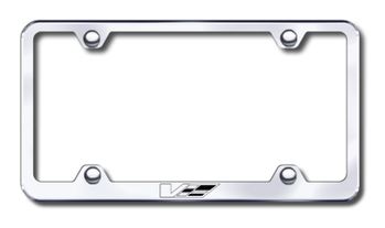 Cadillac VII Laser Etched Stainless Steel Wide License Plate Frame