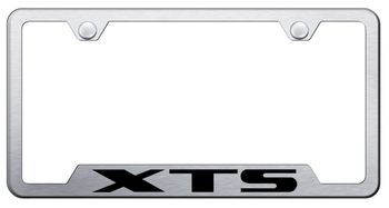 Cadillac XTS Laser Etched Stainless Steel Cut-Out License Plate Frame