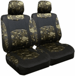 Camouflage Low Back Bucket Airbag Seat Cover (Pair)