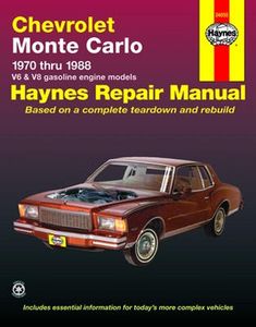 Chevrolet Monte Carlo Haynes Repair Manual (1970-1988)