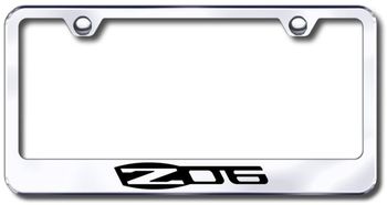 Chevy Corvette Z06 Laser Etched Stainless Steel License Plate Frame
