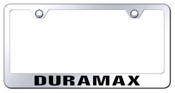 Chevy Duramax Laser Etched Mirrored Stainless Steel License Plate Frame