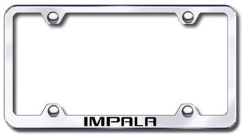 Chevy Impala Laser Etched Stainless Steel Wide License Plate Frame