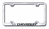 Chevy Laser Etched Stainless Steel Wide License Plate Frame