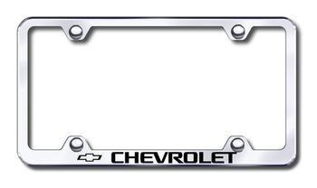 Chevy Laser Etched Stainless Steel Wide License Plate Frame