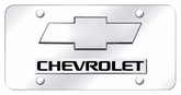 3D Chrome Chevy Logo & Name Stainless Steel License Plate
