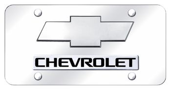 3D Chrome Chevy Logo & Name Stainless Steel License Plate