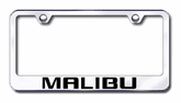 Chevy Malibu Laser Etched Stainless Steel License Plate Frame