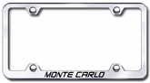 Chevy Monte Carlo Laser Etched Stainless Steel Wide License Plate Frame