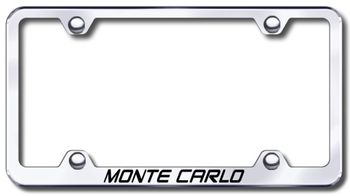 Chevy Monte Carlo Laser Etched Stainless Steel Wide License Plate Frame