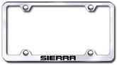 Chevy Sierra Laser Etched Stainless Steel Wide License Plate Frame