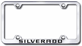 Chevy Silverado Laser Etched Stainless Steel Wide License Plate Frame
