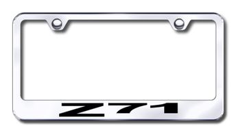 Chevy Silverado Z71 Laser Etched Stainless Steel License Plate Frame