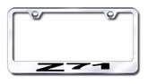 Chevy Silverado Z71 Laser Etched Stainless Steel License Plate Frame