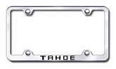 Chevy Tahoe Laser Etched Stainless Steel Wide License Plate Frame
