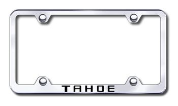 Chevy Tahoe Laser Etched Stainless Steel Wide License Plate Frame