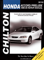 Chilton Repair Manual For Honda Accord/Prelude (1996-2000)