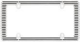 Chrome/Black Billet License Plate Frame