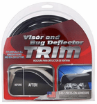 Chrome/Black Bug Delector & Window Visor Trim (18 ft.)