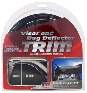 Chrome/Black Bug Delector & Window Visor Trim (18 ft.)