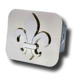 Chrome Fleur-De-Lis Stainless Steel Hitch Plug