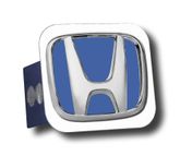 Chrome Honda Logo Blue Fill Stainless Steel Hitch Plug