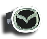 Chrome Mazda Logo Black Fill Stainless Steel Hitch Plug