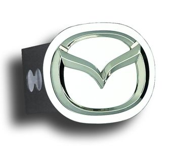 Chrome Mazda Logo Stainless Steel Hitch Plug