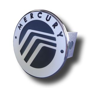 Chrome Mercury Logo Stainless Steel Hitch Plug