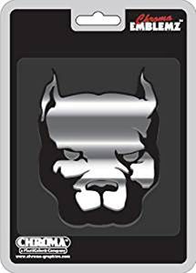 Chrome Pit Bull Emblemz Decal 