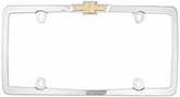 Chrome Plated Gold Chevrolet Logo License Plate Frame