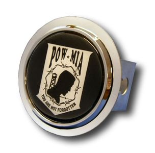 Chrome POW/MIA Stainless Steel Hitch Plug