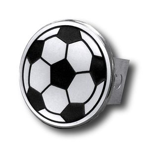 Chrome Soccer Ball Stainless Steel Hitch Plug