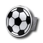 Chrome Soccer Ball Stainless Steel Hitch Plug